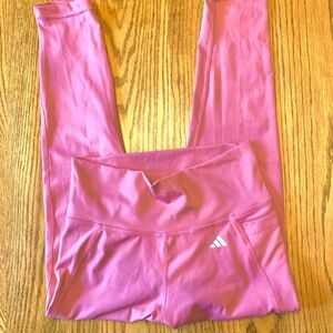 "Adidas 'Aeroready'" pink/peach leggings, Med, NWOT